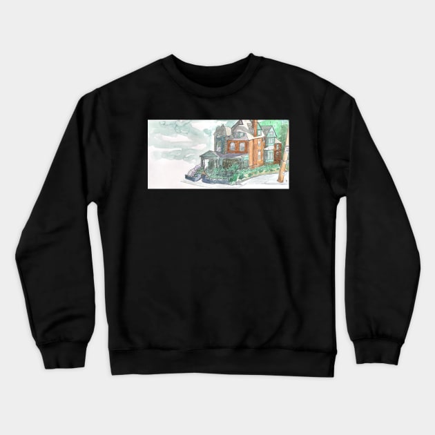 Historic House in Germantown, Philadelphia Crewneck Sweatshirt by ElizaC